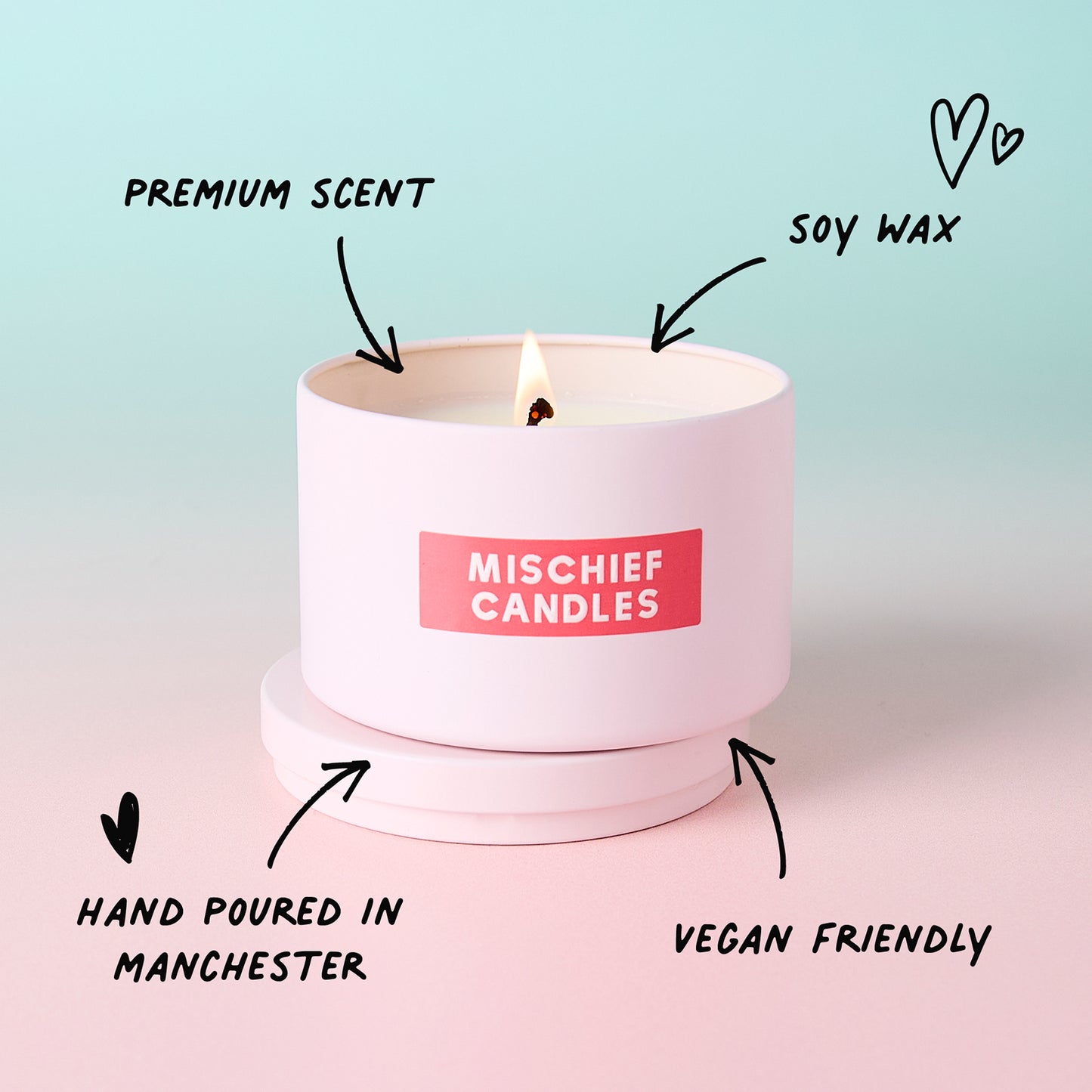 Funny Gift For Her Fuck Apologising Pink Tin Candle