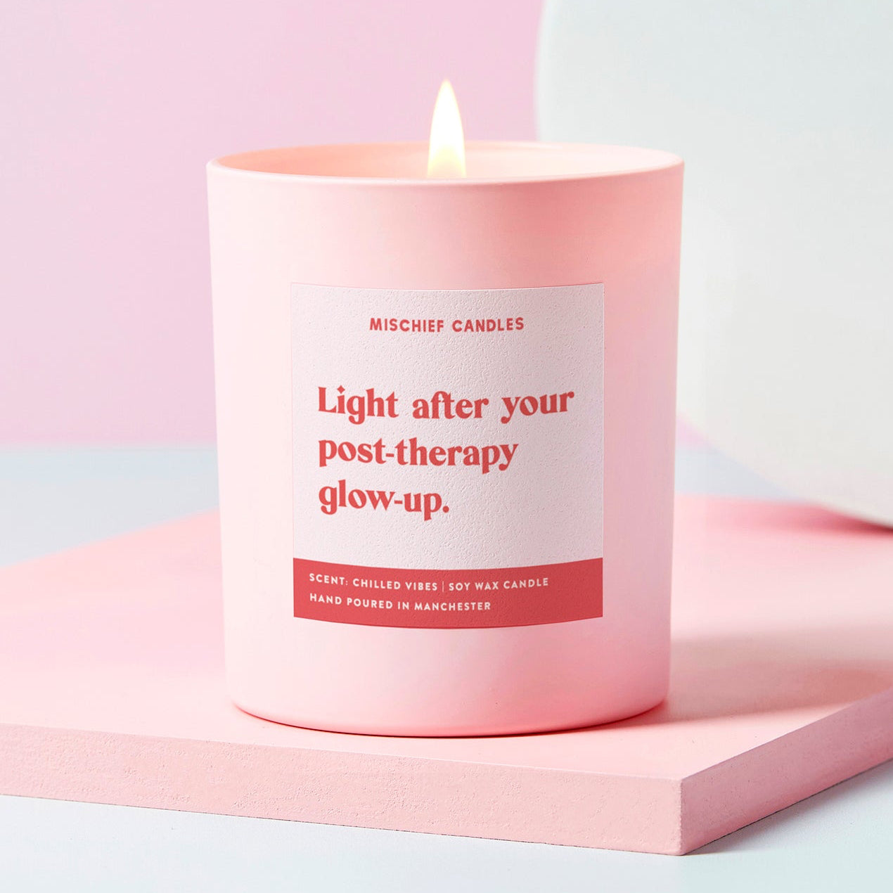 Funny Therapy Gift Soy Wax Candle Light After Your Post-Therapy Glow-Up