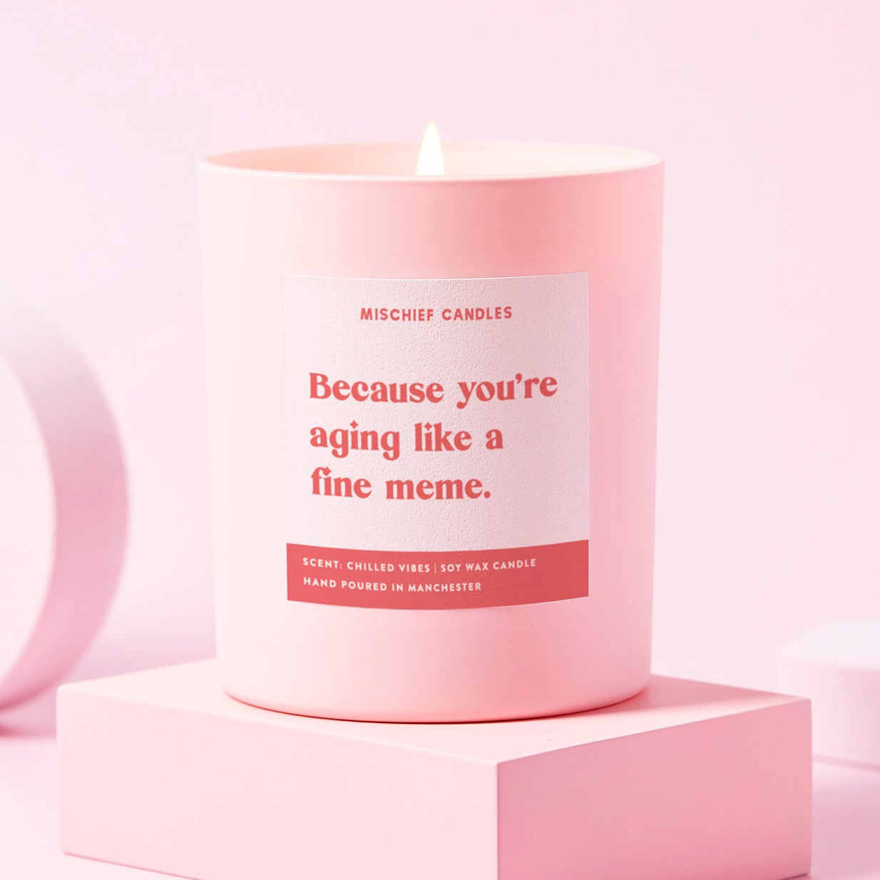 Funny Birthday Gift Soy Wax Candle Aging Like a Fine Meme