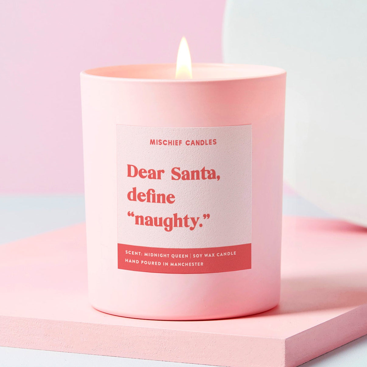 Cheeky Christmas Candle Gift Dear Santa Define Naughty