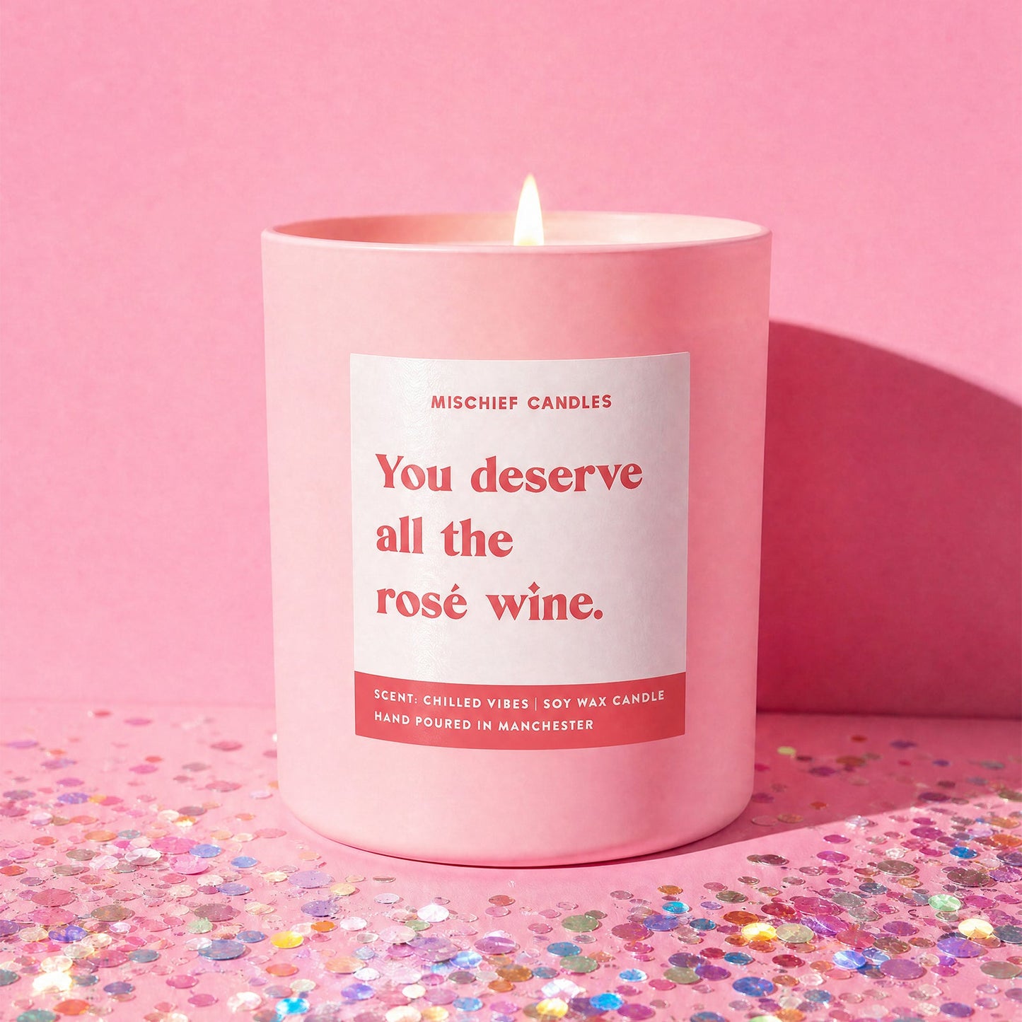Rosé Wine Friendship Candle