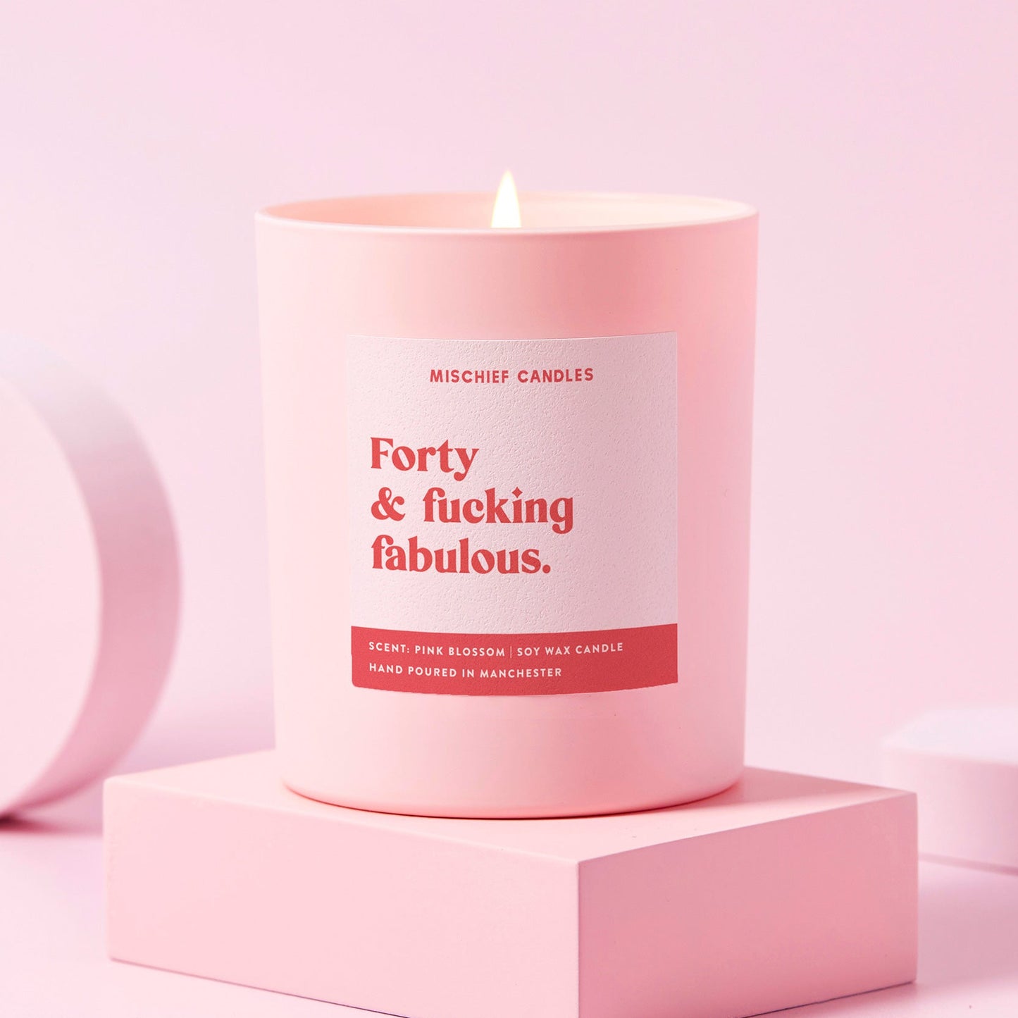 Funny 40th Birthday Gift Candle Forty and Fucking Fabulous