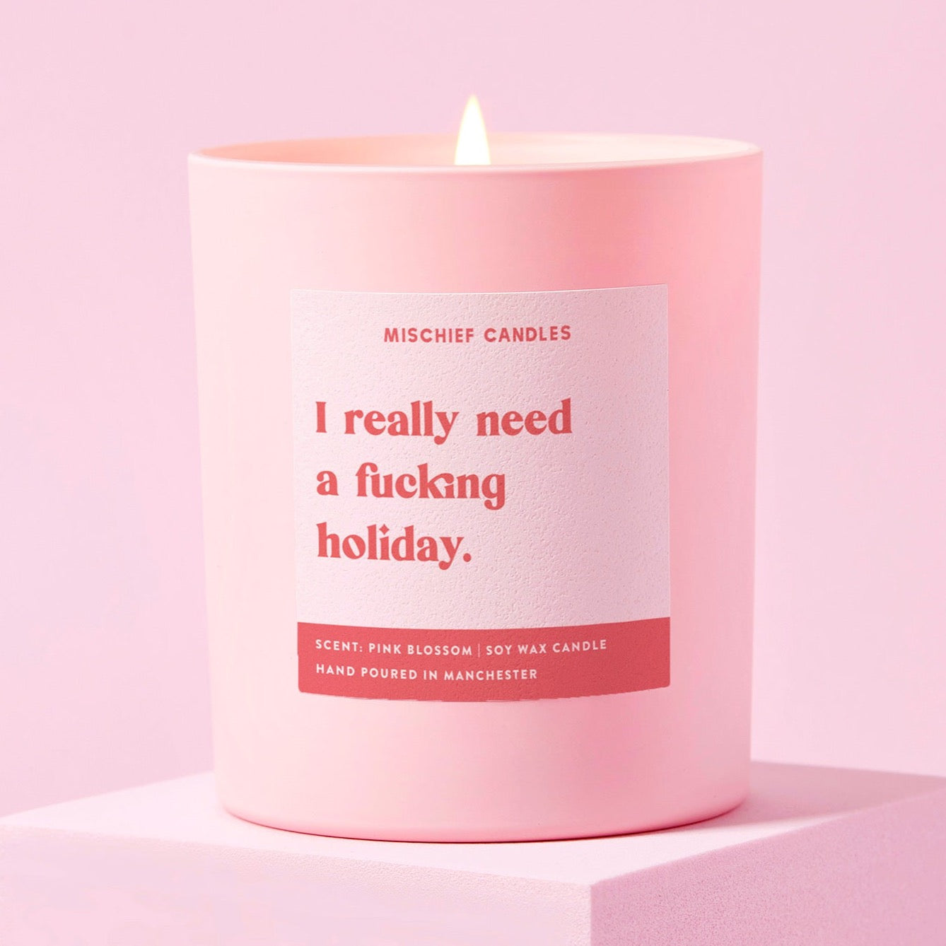 Funny Friend Gift Candle I Really Need A Fucking Holiday
