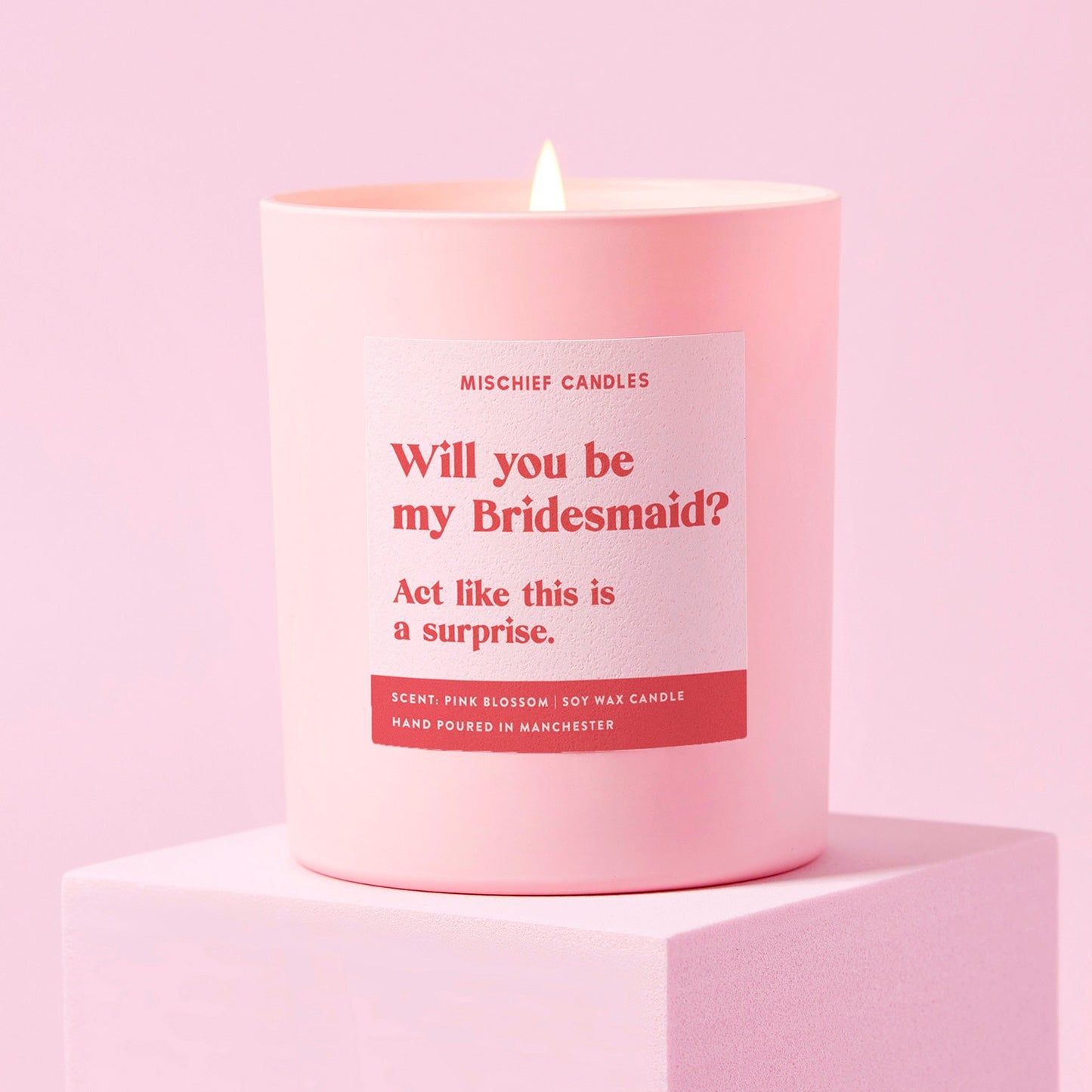 Be My Bridesmaid Gift Funny Bridesmaid Proposal Candle Act Surprised
