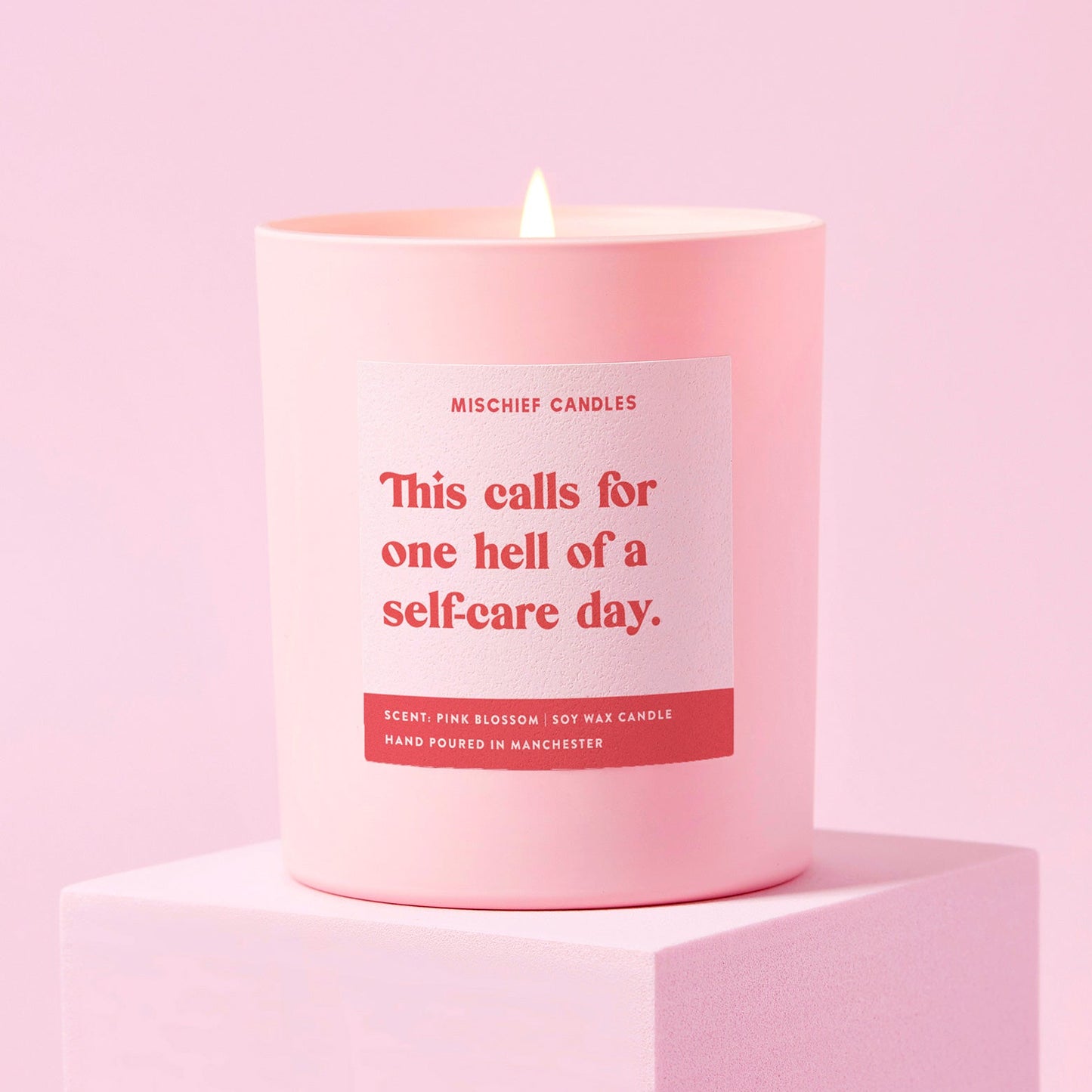 Thinking of You Gift Funny Candle One Hell of a Self-Care Day