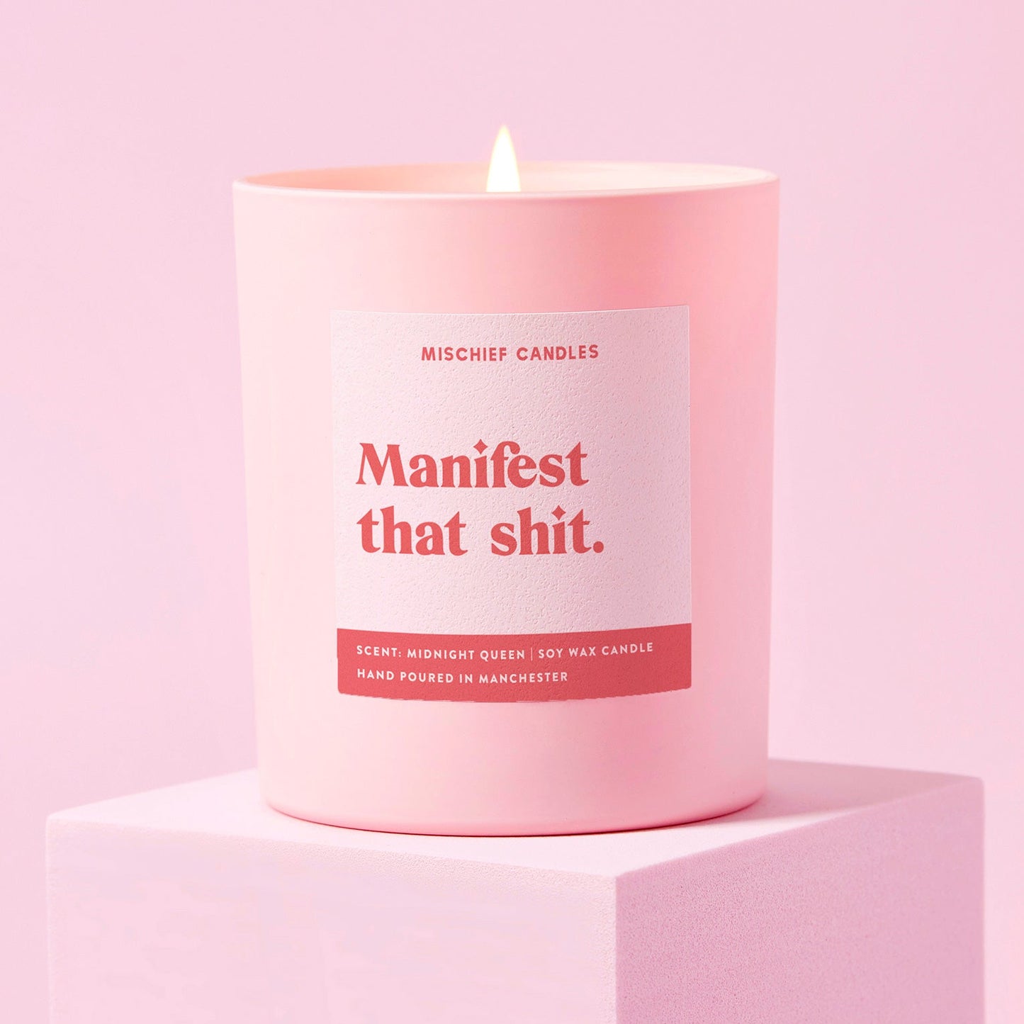 Manifesting Gift Funny Positivity Candle Manifest That Shit
