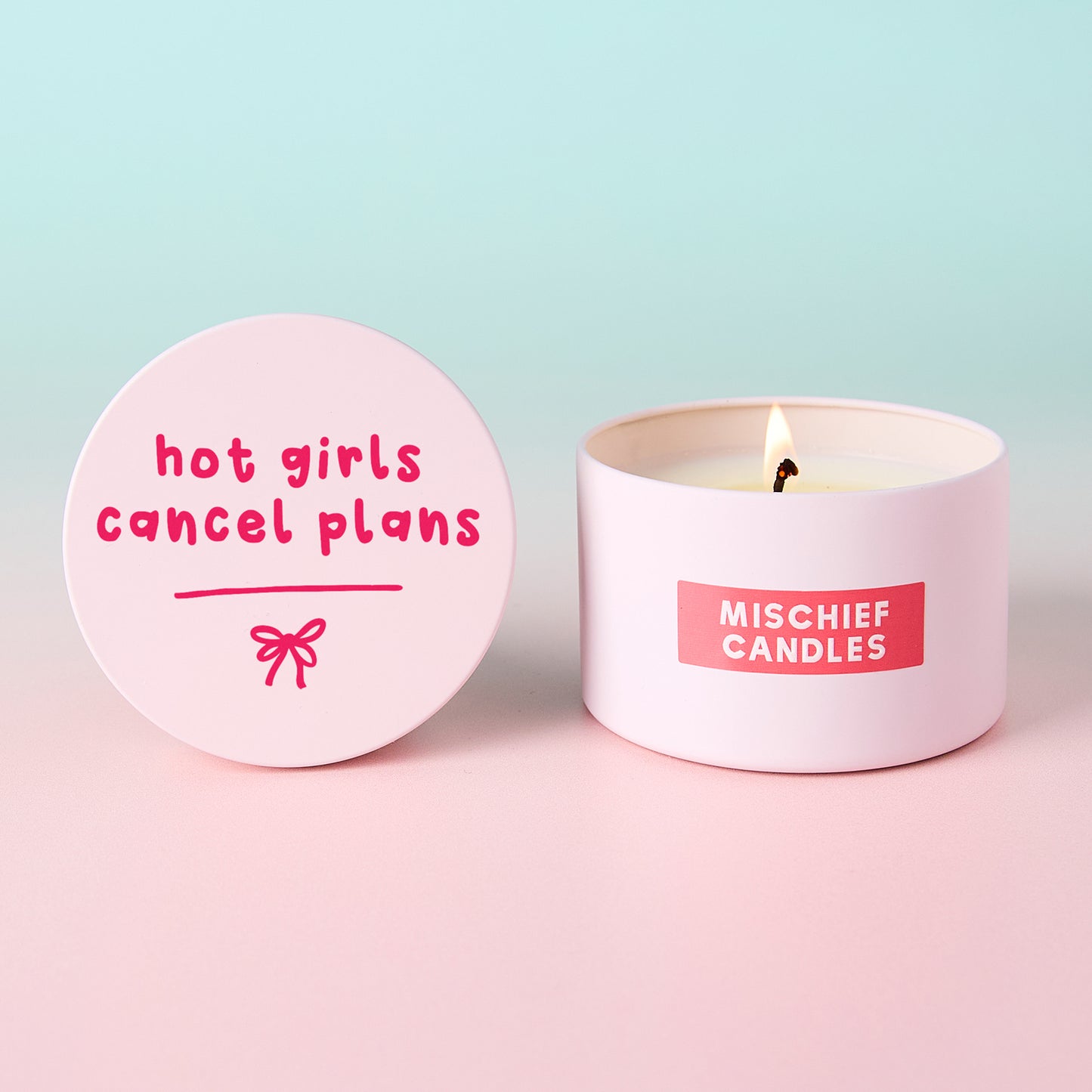 Hot Girls Cancel Plans Pink Tin Candle