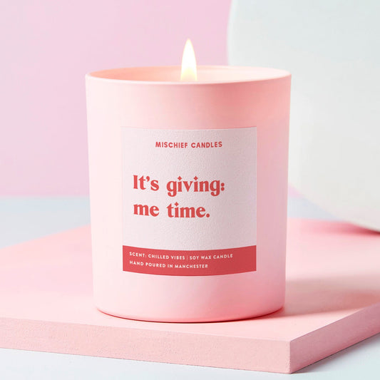 Self-Care Gift Funny Soy Wax Candle It’s Giving Me Time