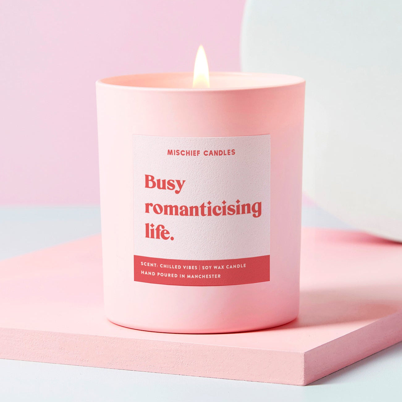 Funny Friend Gift Soy Wax Candle Busy Romanticising Life
