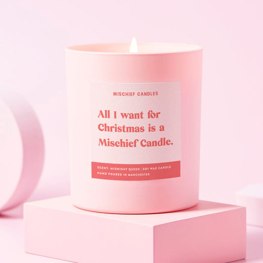 Christmas Gift Candle All I Want for Christmas Is a Mischief Candle