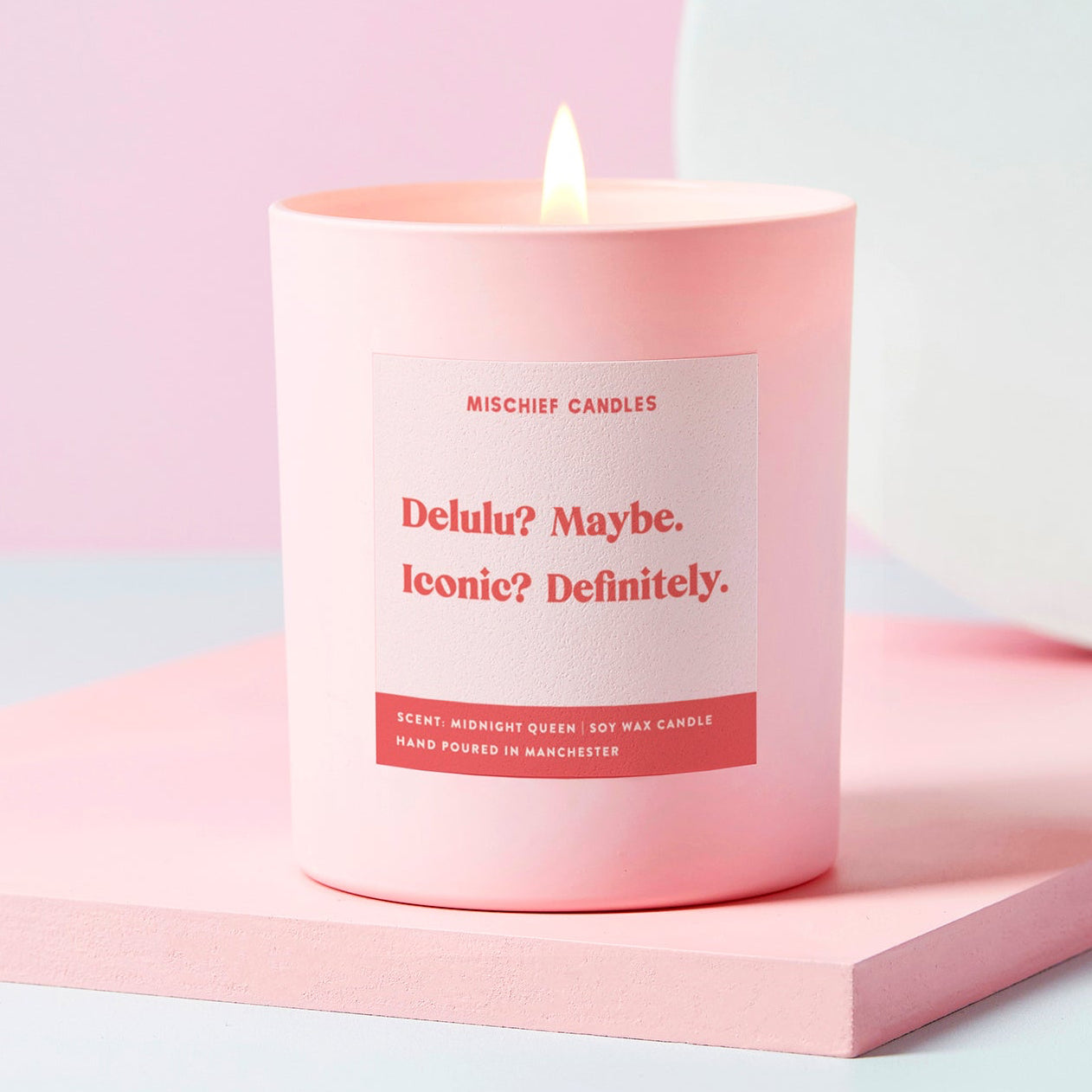 Funny Candle Gift for Gen Z Millennials Delulu Maybe Iconic Definitely