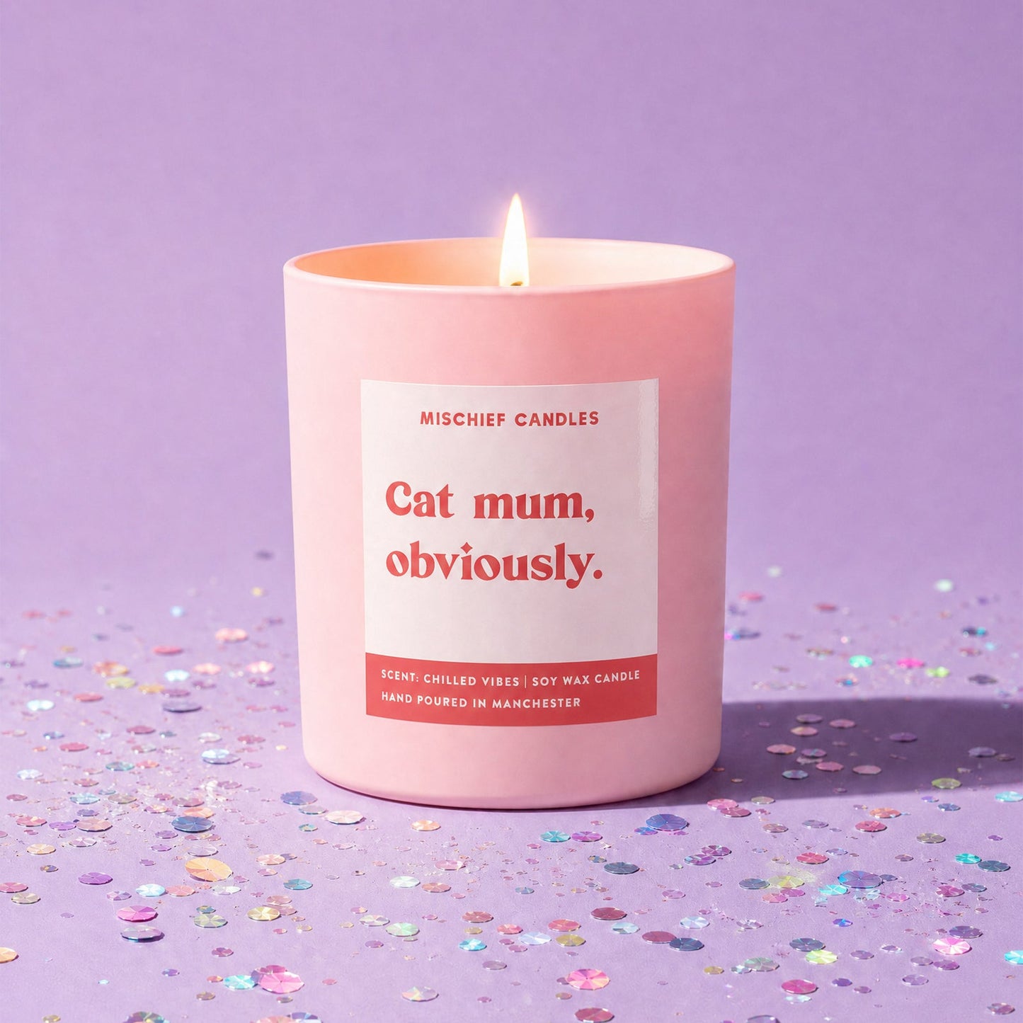 Cat Mum Obviously Candle