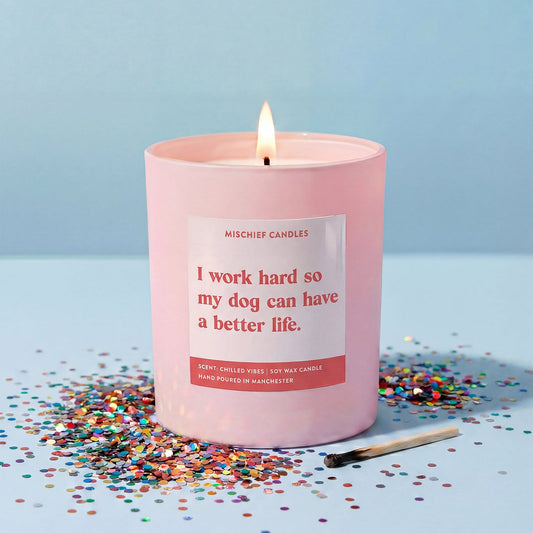 My Dog Has a Better Life Candle