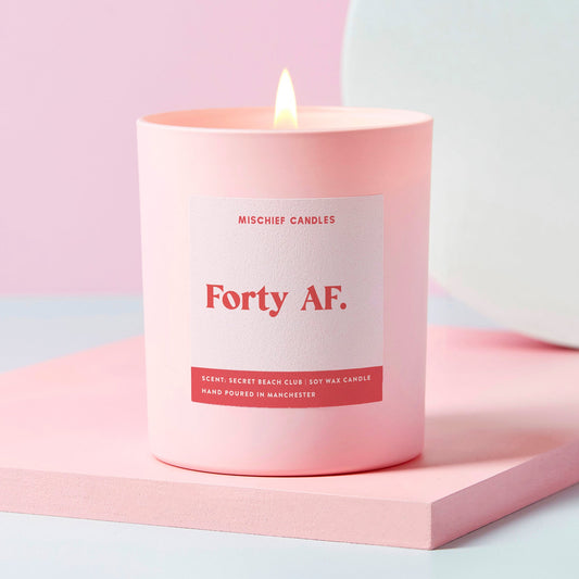 40th Birthday Gift Funny 40th Birthday Candle Forty AF