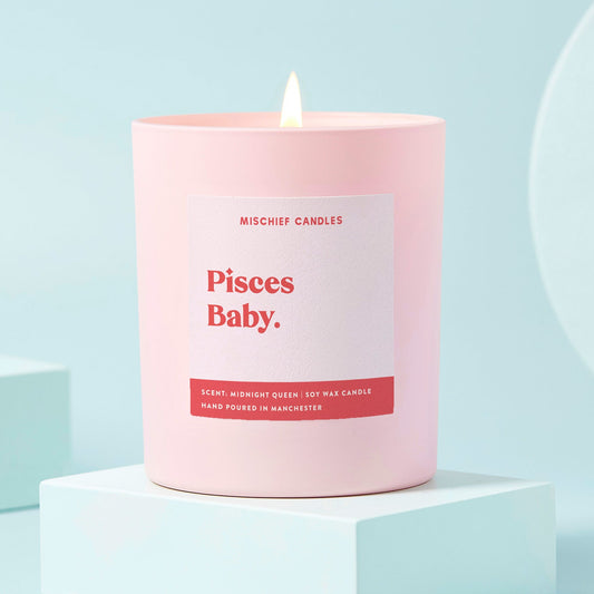 Pisces Birthday Gift Funny Zodiac Birthday Candle Pisces Baby