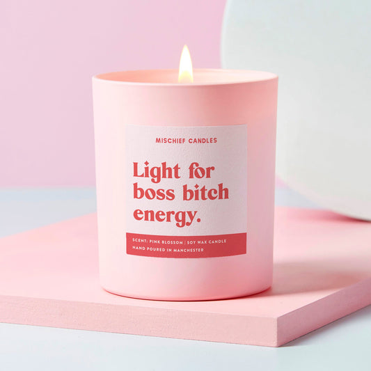 Light For Boss Bitch Energy Gift CEO Boss Entrepreneur New Job Candle