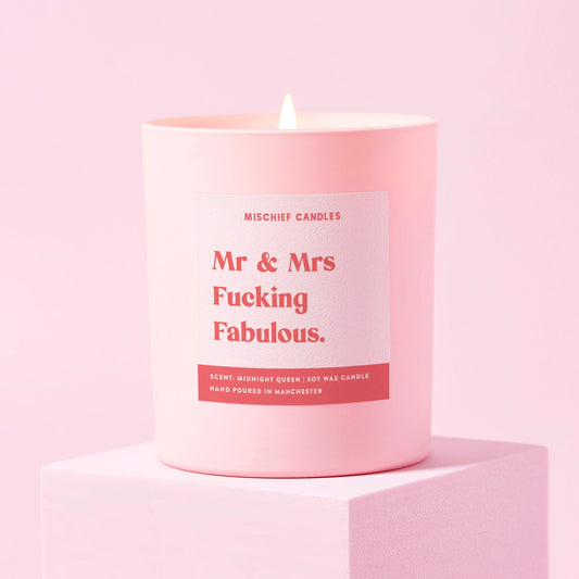 Funny Wedding Gift Candle Mr And Mrs Fabulous