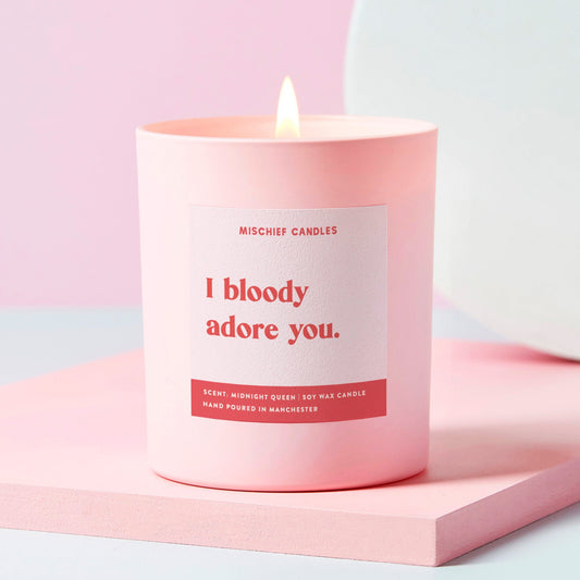 Friendship Gift Funny Gift For Her Candle Bloody Adore You