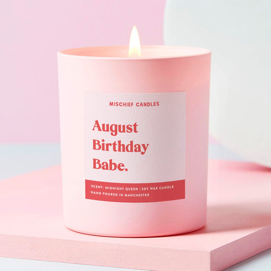 August Birthday Gift Funny Gift Candle August Birthday Babe