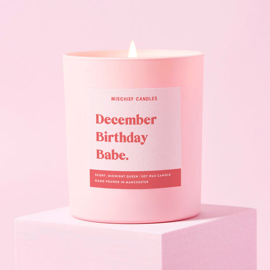 December Birthday Gift Funny Gift Candle December Birthday Babe