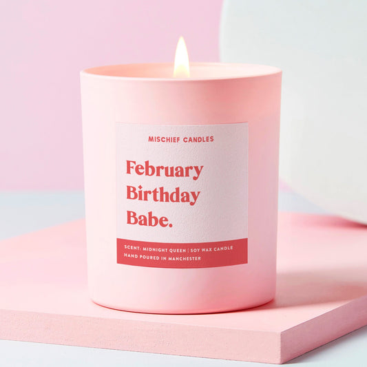 February Birthday Gift Funny Gift Candle February Birthday Babe
