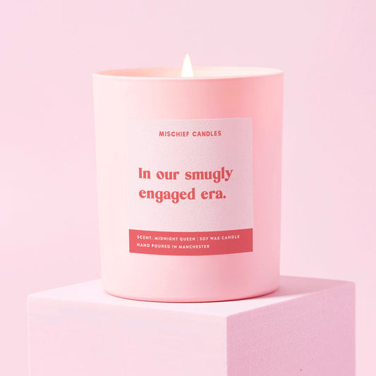Funny Engagement Gift For Fiance Candle Smugly Engaged Era