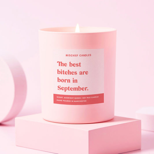 September Birthday Gift Funny Birthday Gift Candle September Birthday Bitch