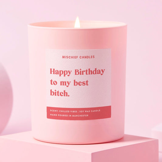 Funny Birthday Gift Candle Happy Birthday To My Best Bitch
