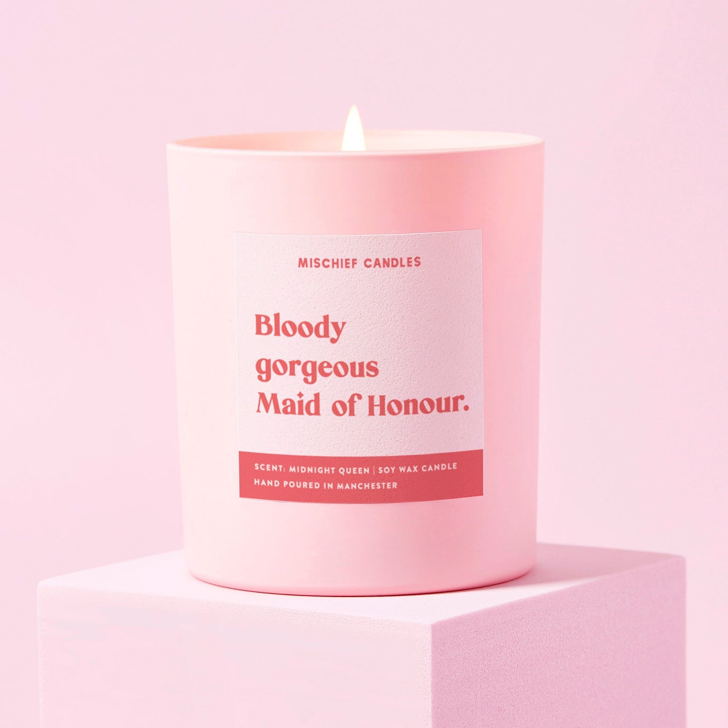 Funny Maid of Honour Gift Candle Bloody Gorgeous Maid of Honour