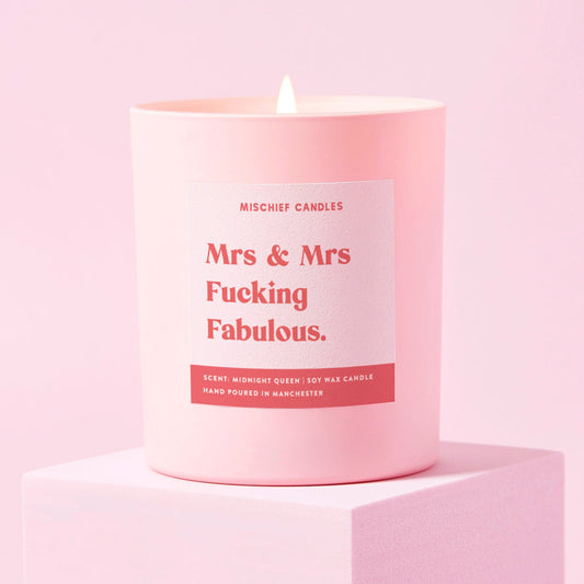 Wedding Gift Funny Wedding Gift Candle Mrs And Mrs Fabulous