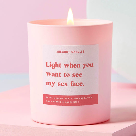 Funny Girlfriend Gift Light to See My Sex Face Funny Candle
