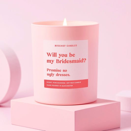 Bridesmaid Gift Funny Bridesmaid Proposal Candle No Ugly Dresses