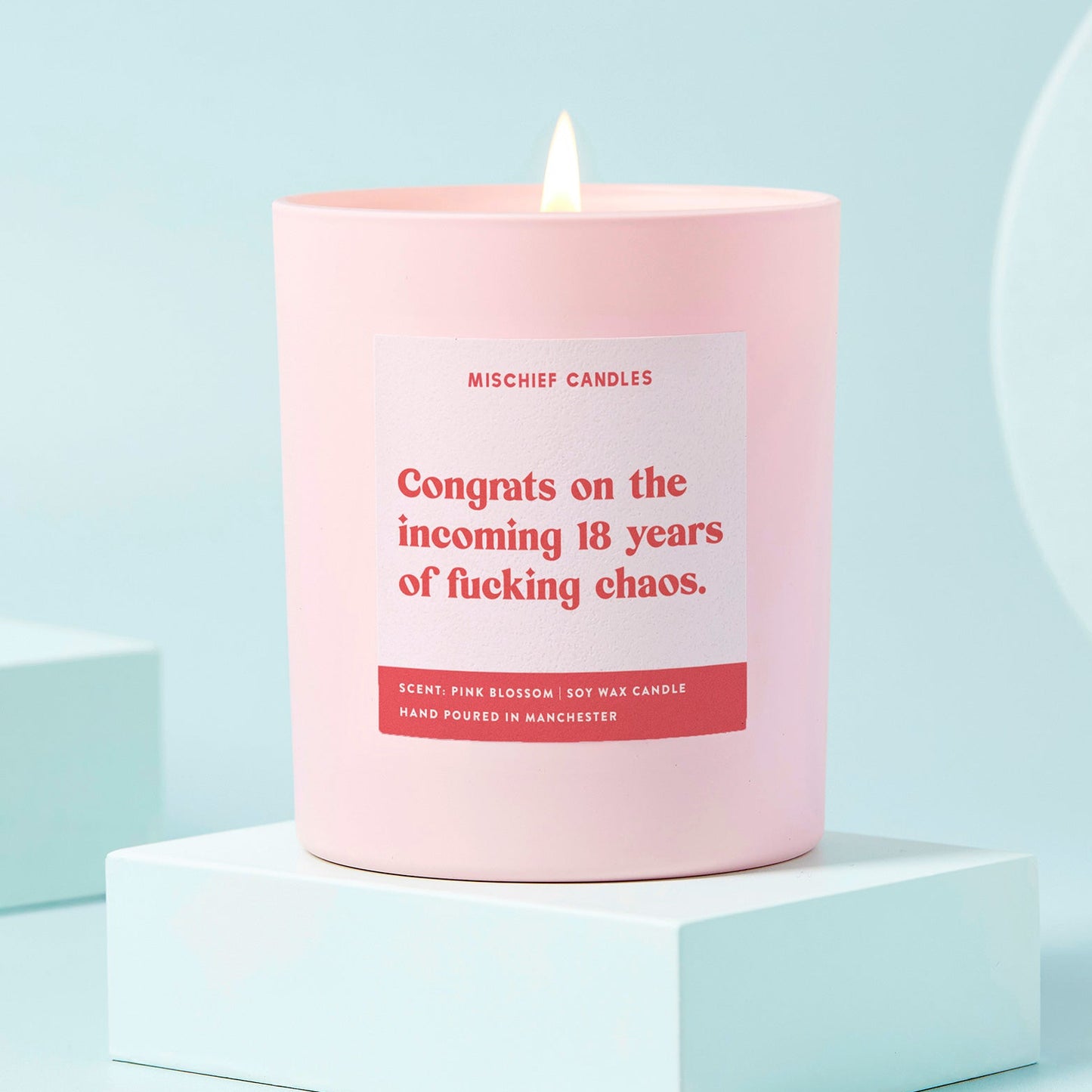 New Baby Funny Baby Shower Gift Candle 18 Years of Chaos