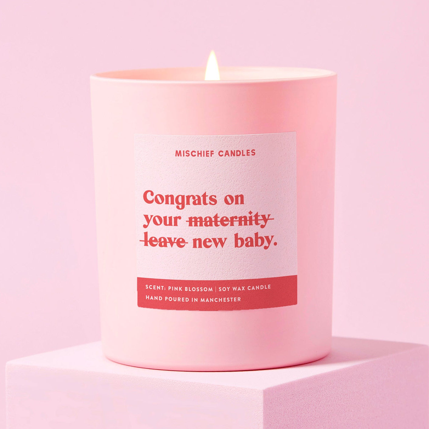New Baby Funny Gift Candle Congrats on Maternity Leave
