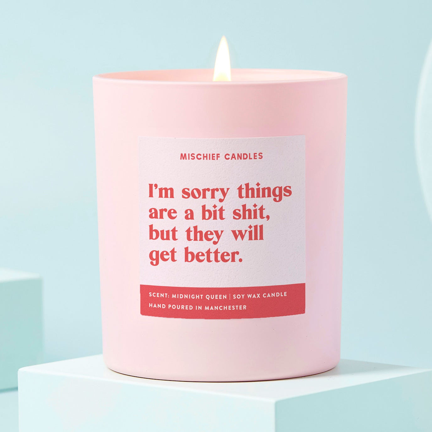 Funny Thinking Of You Gift Candle Sorry Things Are A Bit Shit