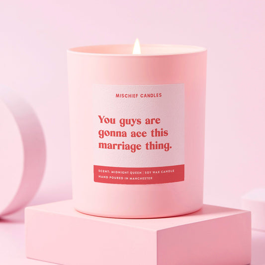 Wedding Gift Funny Wedding Candle Ace This Marriage Thing