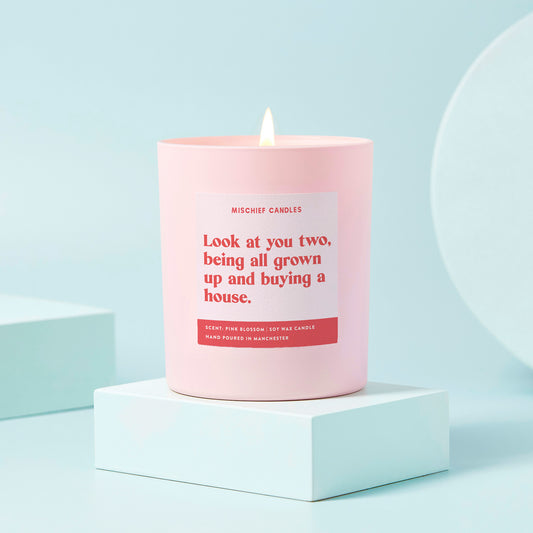 New Home Funny Gift Candle All Grown Up and Buying a House