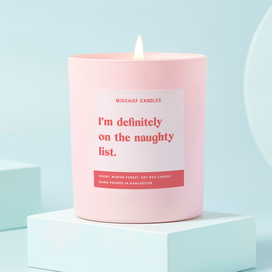 Funny Christmas Gift For Friend Stocking Filler Candle Naughty List