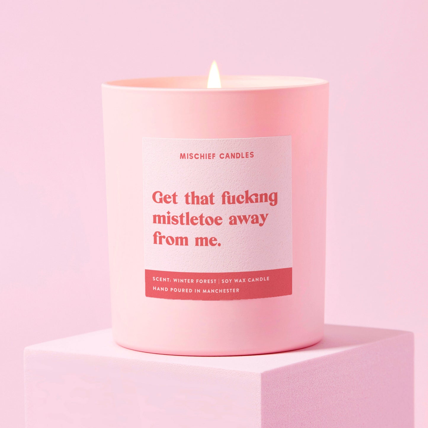 Funny Christmas Gift For Her Stocking Filler Candle Mistletoe