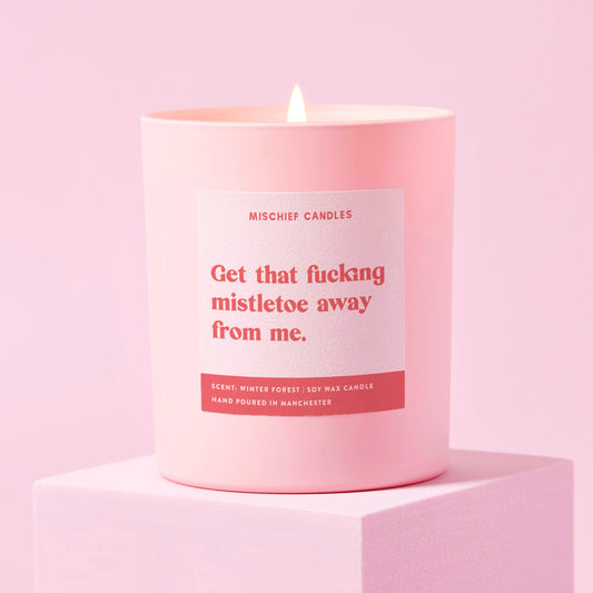 Funny Christmas Gift For Her Stocking Filler Candle Mistletoe