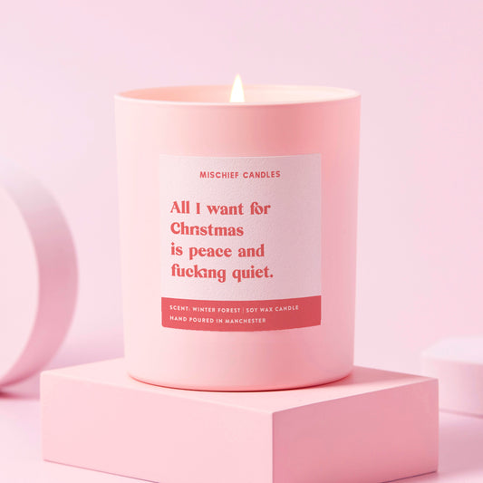 Funny Christmas Gift For Her Stocking Filler Candle Peace And Quiet
