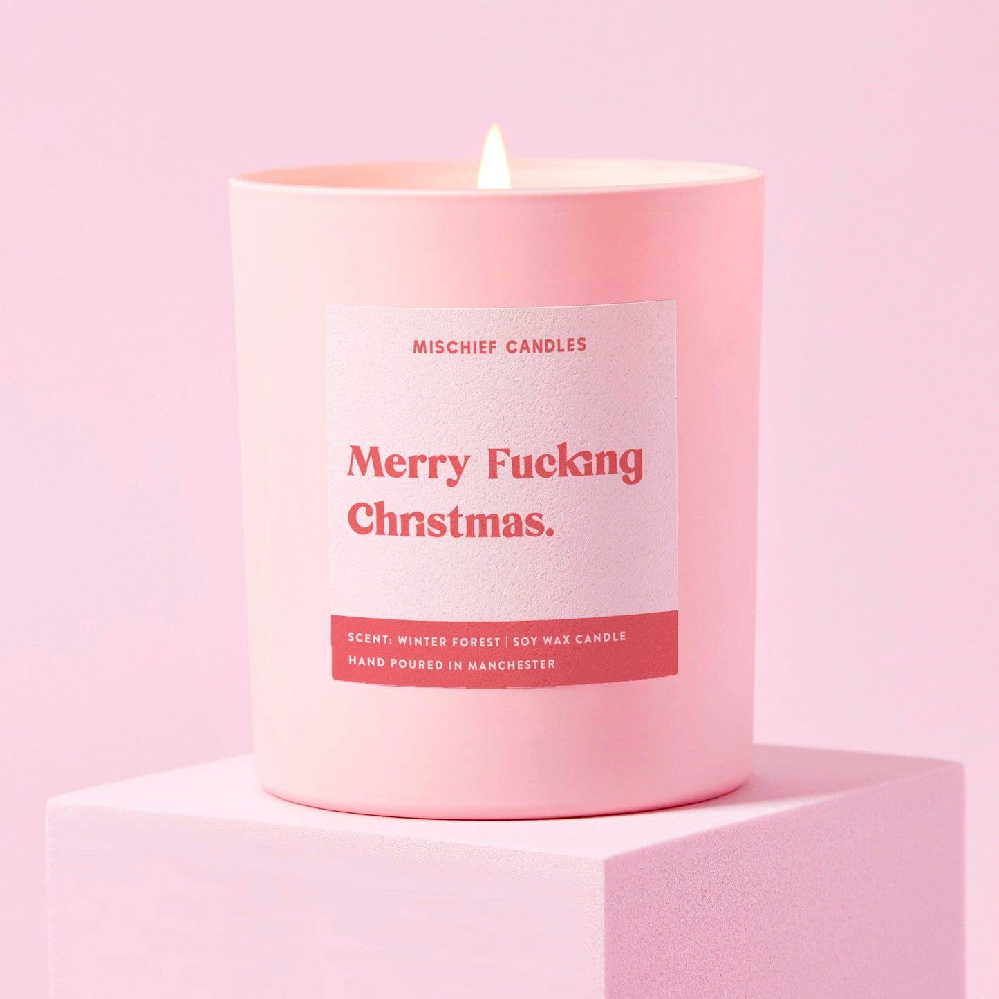 Funny Christmas Secret Santa Gift Candle Merry Fucking Christmas